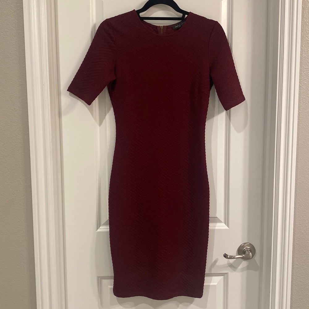 Burgundy bodycon dress